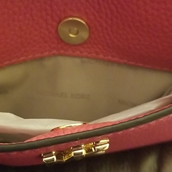 MICHAEL KORS MK PINK GUITAR STRAP MINI CROSSBODY BAG PURSE NWT - Picture 7 of 8